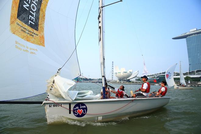 Collin and team keeping the spinnaker well in check - 3rd Asia Pacific Student Cup © Howie Choo